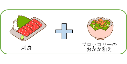 刺身とブロッコリーのおかか和えの画像