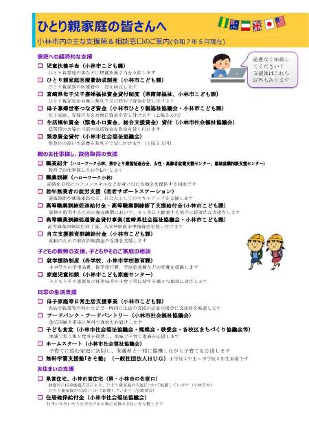 ひとり親家庭の皆さんへR7（A4)