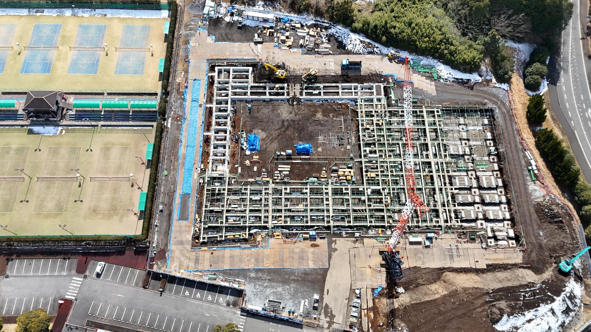 基礎工事 コンクリート打設：近写