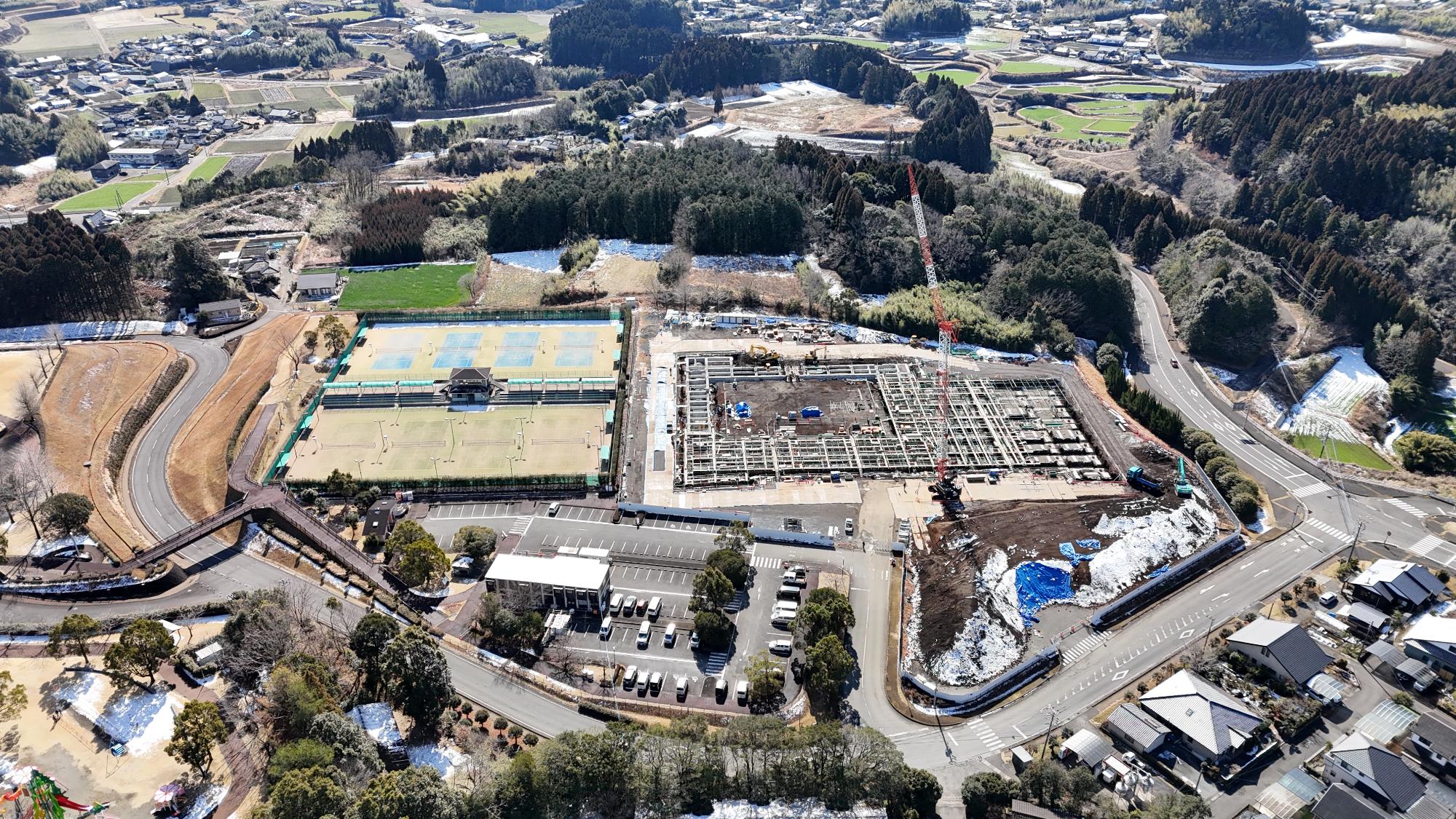 基礎工事 コンクリート打設：全体