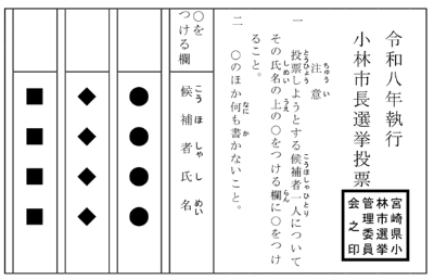 記号式投票用紙