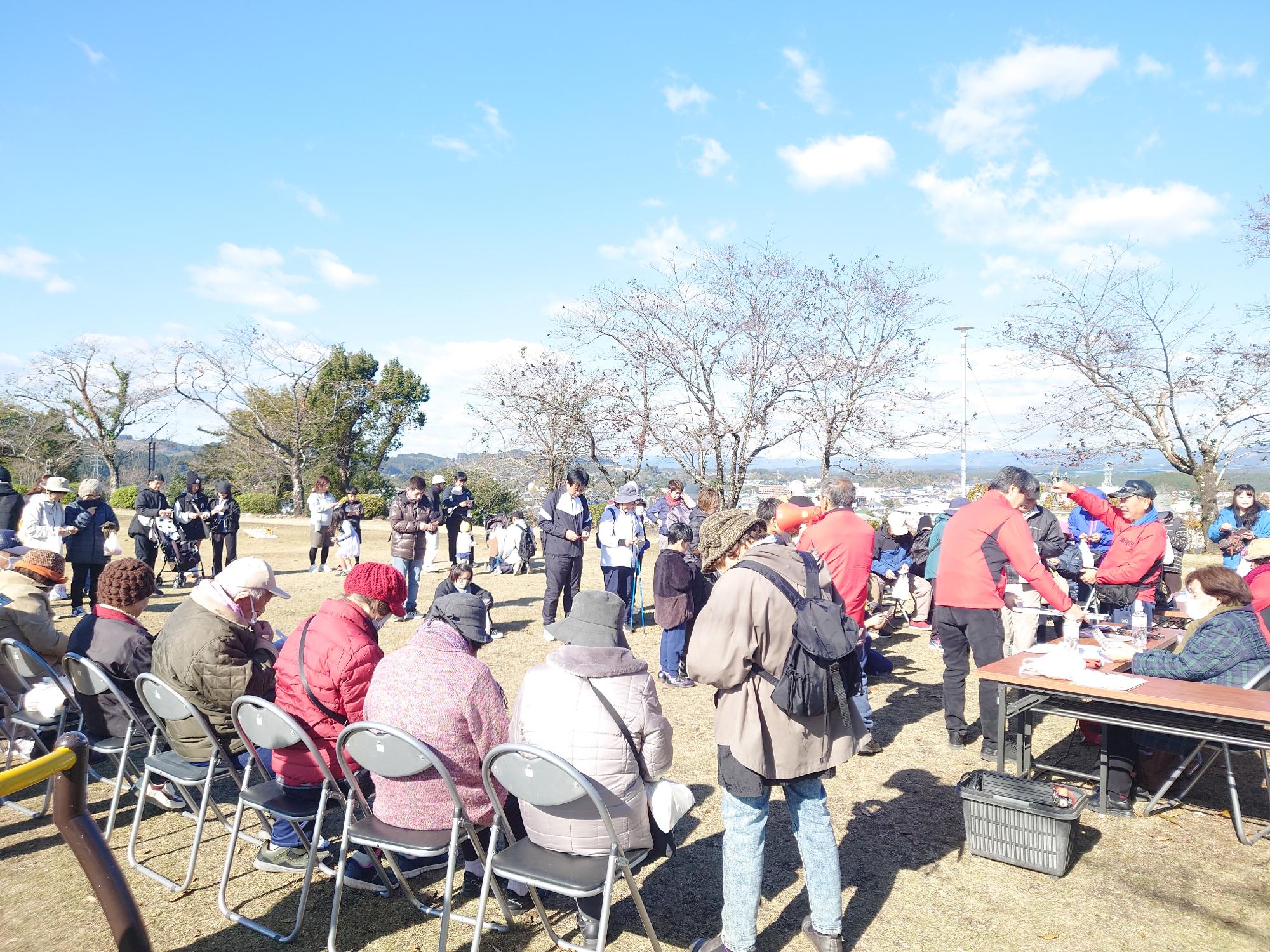 南校区横断ウォーキング大会イベントの様子